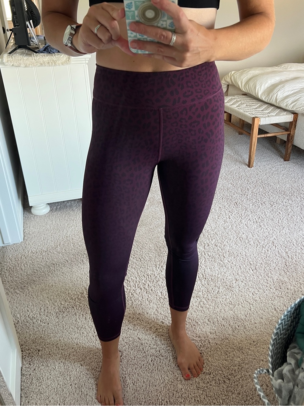 Vie Active Burgundy Ombre Yoga Leggings Women’s Medium (M)